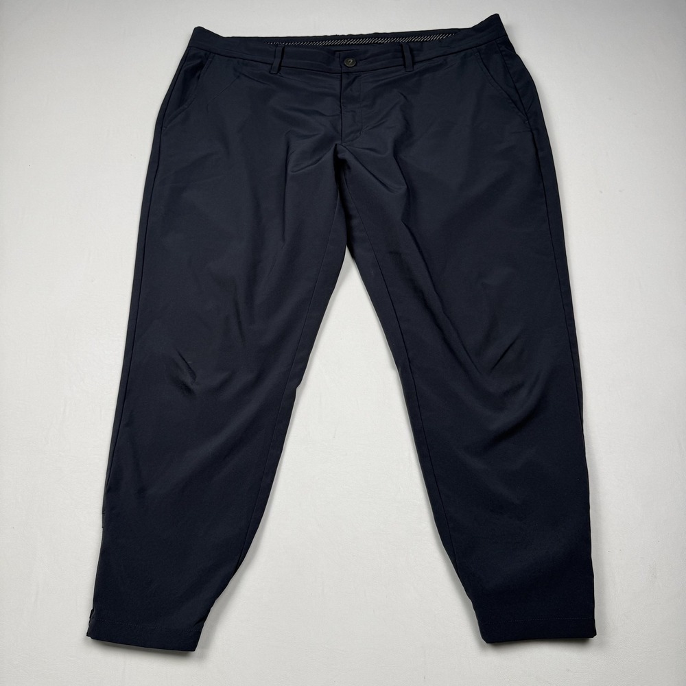 PRIMO Pants Mens 40 Short Gray Jogger Golf Stretch Zip Pocket Cuffed